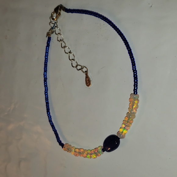 925 stamped tanzanite / yellow priced opal Ethiopian bracelet 💛 - Picture 1 of 9
